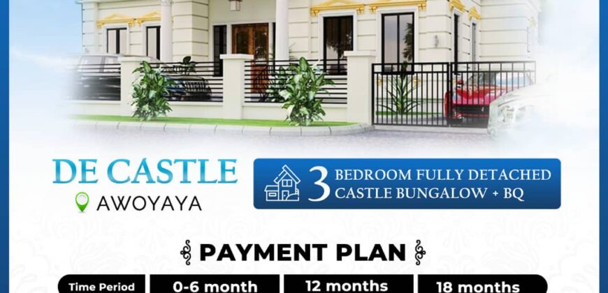 3bedroom Semi-Detached Duplex Castle + BQ