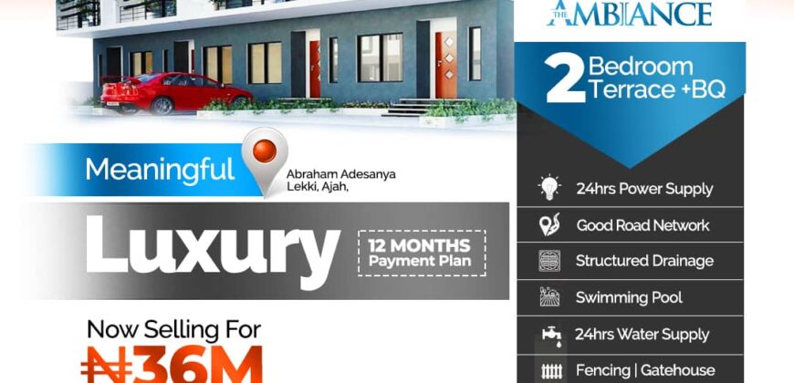 2 Bedroom Terrace with Bq at The Ambiance Estate Abraham Adesanya