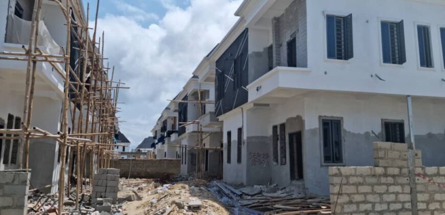 BEAUTIFUL 4 BEDROOM SEMI DETACHED DUPLEX WITH BQ AT CHEVRON LEKKI