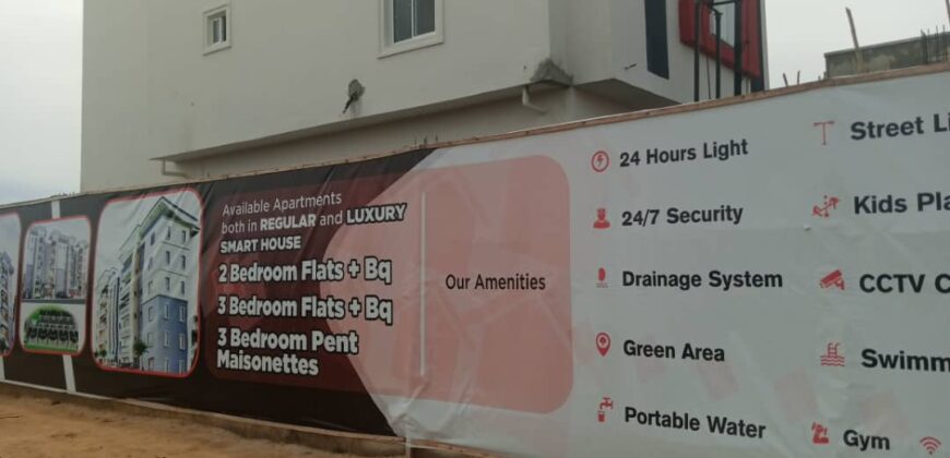 MODERNLY BUILT 3 BEDROOM FLAT WITH BQ AT PERIDOT HEIGHTS SANGOTEDO