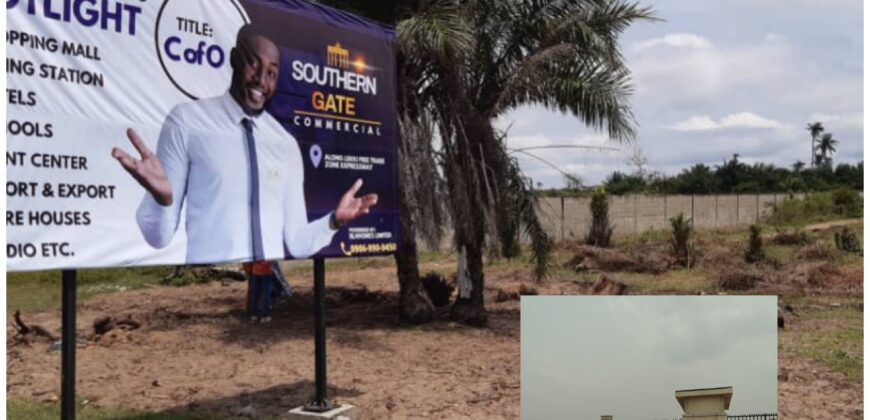 450SQM BUSINESS LANDS AT SOUTHERN GATE COMMERCIAL IBEJU-LEKKI