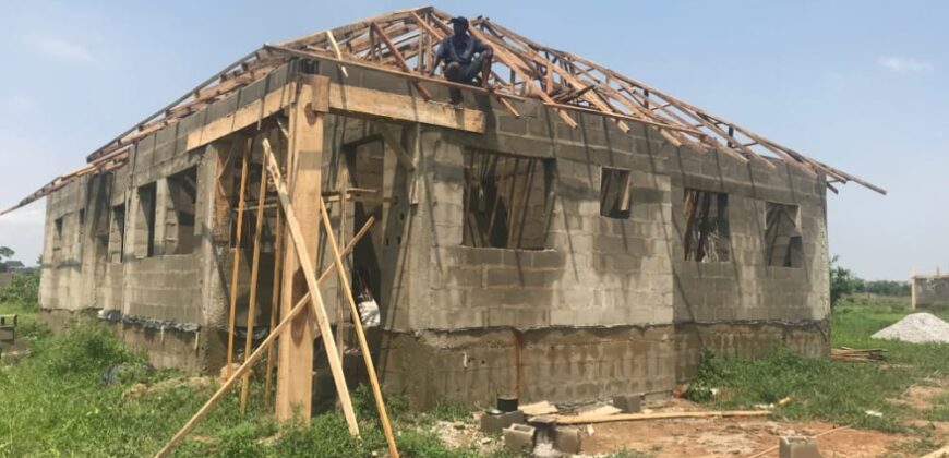 SEMI-FINISHED LUXURY 3 BEDROOM BUNGALOW WITH BQ AND STUDY IN KINSTON ESTATE