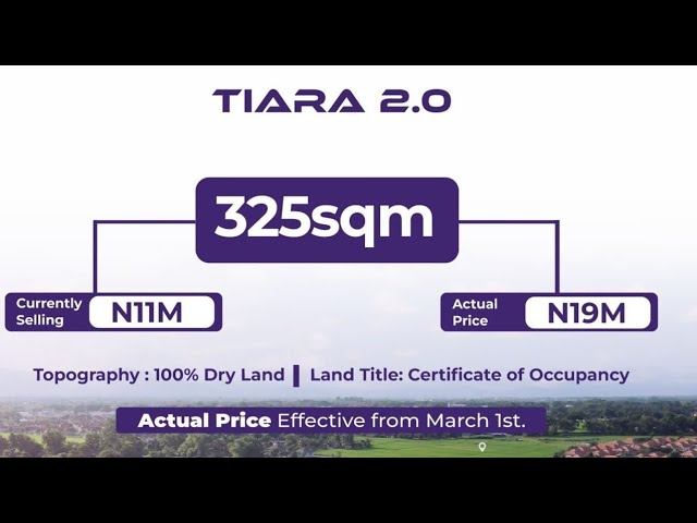 TIARA ESTATE PHASE 2 Now have 300sqm Residential Land For Sale Ibeju LEKKI