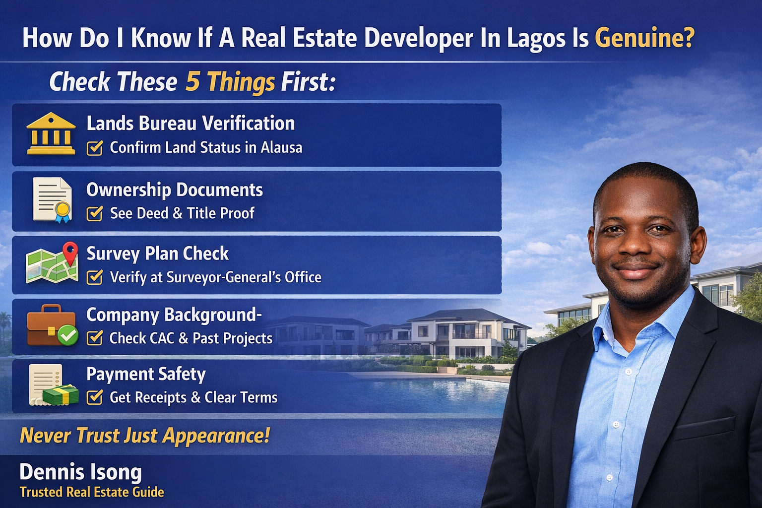 How Do I Know If A Real Estate Developer In Lagos Is Genuine?